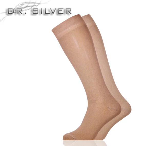 Dr. Silver térd ezüst zokni