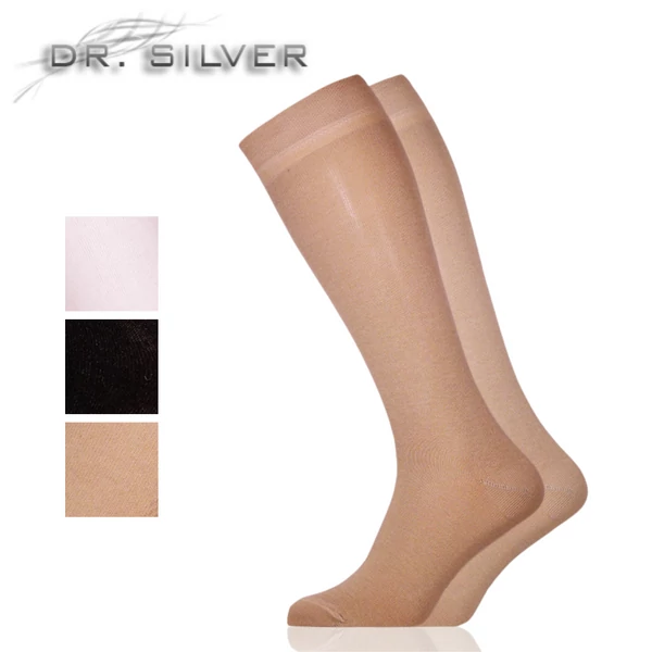 Dr. Silver Knie Silber Socken